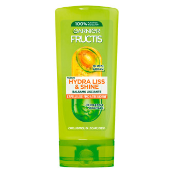 Garnier Fructis Hydra Liss e Shine Balsamo Lisciante Capelli Crespi con Olio...