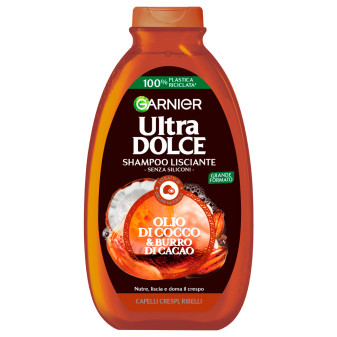 Garnier Ultra Dolce Shampoo Lisciante Olio di Cocco e Burro di Cacao per...