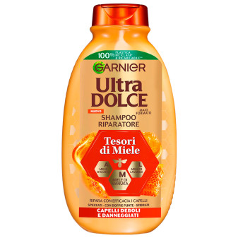 Garnier Ultra Dolce Shampoo Riparatore Tesori di Miele per Capelli Deboli e...