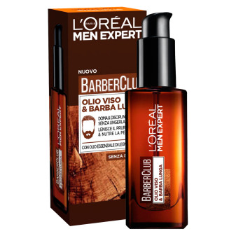 L'Oréal Paris Men Expert Barber Club Olio Viso e Barba Lunga con Olio di...