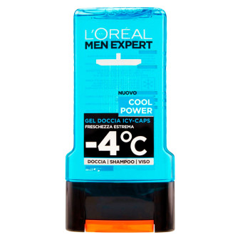 L'Oréal Paris Men Expert Cool Power Gel Doccia Icy-Caps 3in1 Corpo Viso e...