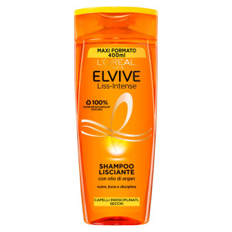 L'Oréal Paris Elvive Liss-Intense Shampoo Lisciante con Olio di Argan per...