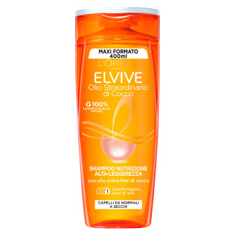 L'Oréal Paris Elvive Olio Straordinario di Cocco Shampoo Nutrizione...