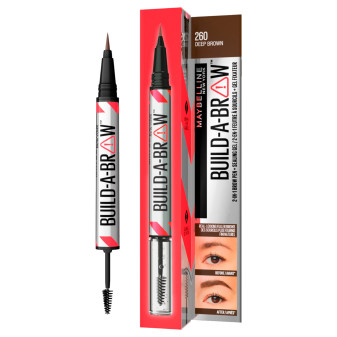 Maybelline New York Build-A-Brow Penna 2in1 con Gel Fissante per Sopracciglia...