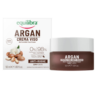 Equilibra Argan Crema Viso Anti-Rughe Nutriente con Olio di Argan Vitamina E...