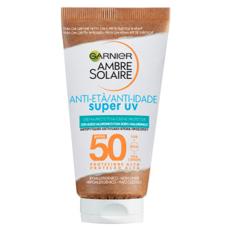 Garnier Ambre Solaire Crema Solare Viso Protettiva Anti-Età Super UV Acido...