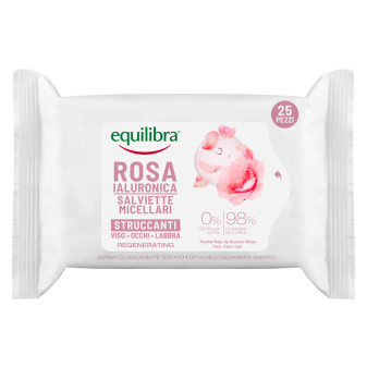 Equilibra Rosa Ialuronica Salviette Micellari Struccanti Viso Occhi Labbra...