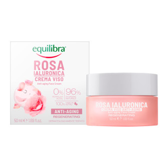 Equilibra Rosa Ialuronica Crema Viso Anti-Aging Rigenerante Pelle Levigata...