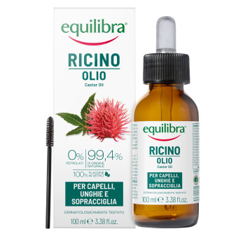 Equilibra Ricino Olio Vegetale per Capelli Unghie Sopracciglia Nutrimento e...