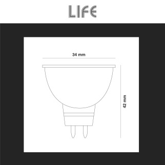 Faretto LED MR11 GU4 4W COB Life