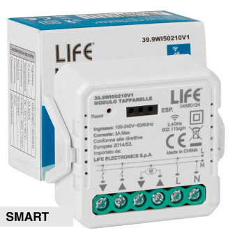 Life Modulo Tapparelle Smart Wi-Fi 2,4 GHz 30 Metri - mod. 39.9WI50210V1