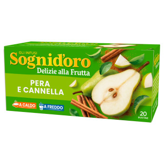 Sognid'oro Infuso Caldo e a Freddo Pera e Cannella - Confezione da 20 Filtri