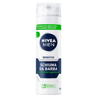 Nivea Men Sensitive Schiuma Da Barba Senza Alcool Idratante Anti-Irritazioni...