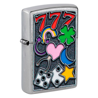 Zippo Accendino a Benzina Ricaricabile ed Antivento con Fantasia All Luck...