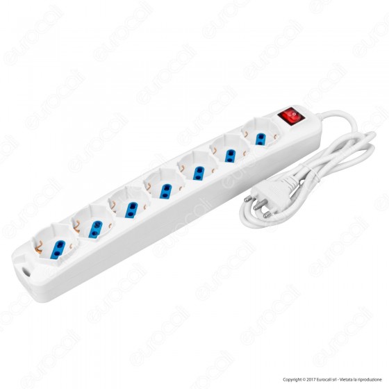 Life Multipresa 7 Posti Colore Bianco con Interruttore - per Interno Life Multipresa 7 Posti Colore Bianco con Interruttore - per Interno