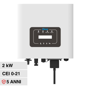 V-Tac Deye Inverter Monofase On-Grid 2kW IP65 con Display LCD per Impianto...