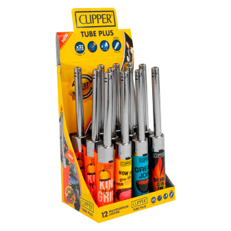 Clipper Tube Plus Accendigas Elettronico Grande Ricaricabile Multiuso con...