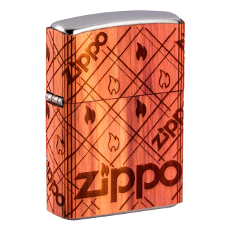 Zippo Accendino a Benzina Ricaricabile ed Antivento con Fantasia Woodchuck...