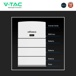 Sistema All-In-One Inverter Monofase 6kW 3 Batterie BMS 15,3kWh V-Tac