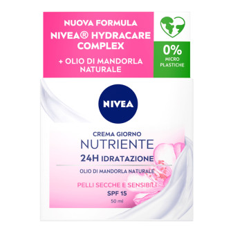 Nivea Crema Giorno Nutriente Idratante SPF 15 con Olio di Mandorla Naturale...