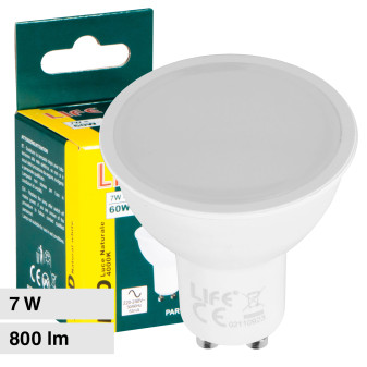 Life Lampadina LED PAR16 GU10 7W Faretto SMD - mod. 39.910217C3 / 39.910217N4...