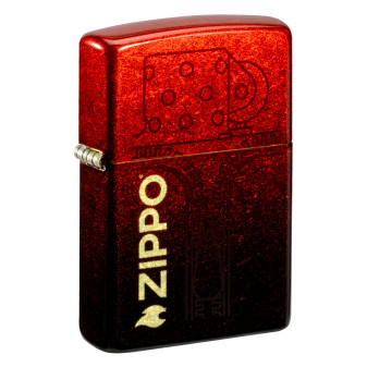 Zippo Accendino a Benzina Ricaricabile ed Antivento con Fantasia Founder's...