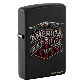 Zippo Accendino a Benzina Ricaricabile ed Antivento con Fantasia Buck Wear...