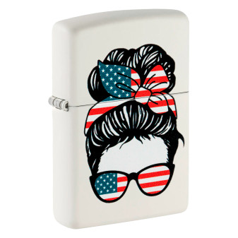 Zippo Accendino a Benzina Ricaricabile ed Antivento con Fantasia American...