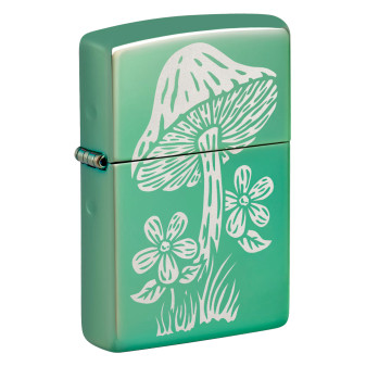 Zippo Accendino a Benzina Ricaricabile ed Antivento con Fantasia Mushroom...