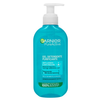 Garnier PureActive Gel Detergente Purificante Viso Anti Lucidità e Anti...