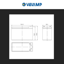 Batteria al Piombo 12V 7Ah Ricaricabile Attacchi  F1 Velamp