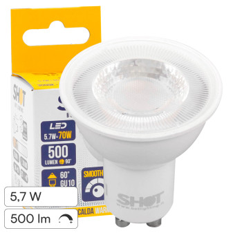 Bot Lighting Shot Lampadina LED GU10 5,7W Faretto Spotlight 60° Dimmerabile -...