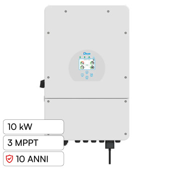 V-Tac Deye Inverter Monofase Ibrido On-Grid / Off-Grid 10kW IP65 10 Anni...