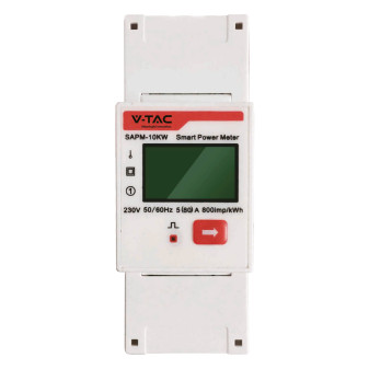 V-Tac Misuratore per Inverter Monofase RS485 1P con Display LCD per Impianti...