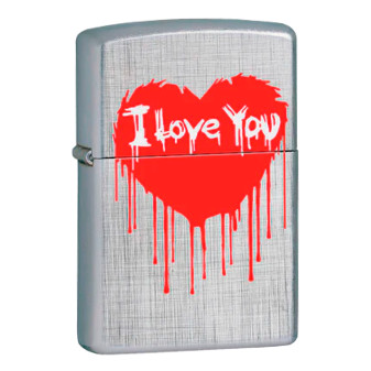 Zippo Accendino a Benzina Ricaricabile ed Antivento con Fantasia Bloody Love...