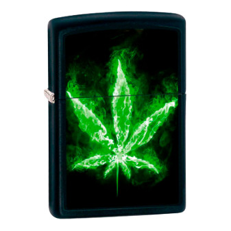 Zippo Accendino a Benzina Ricaricabile ed Antivento con Fantasia Leaf Design...