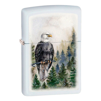 Zippo Accendino a Benzina Ricaricabile ed Antivento con Fantasia Eagle Design...