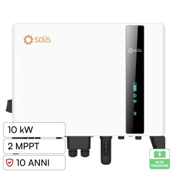 V-Tac Solis Inverter Trifase Ibrido On-Grid / Off-Grid 10kW IP66 Garanzia 10...