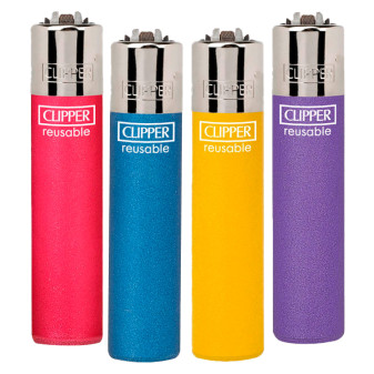 Clipper Large Accendino a Pietrina Grande Ricaricabile con Fantasia Metallic...