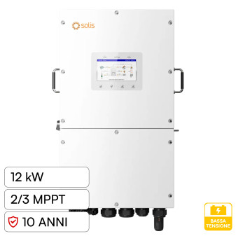 V-Tac Solis Inverter Trifase Ibrido On-Grid / Off-Grid 12kW IP66 Garanzia 10...