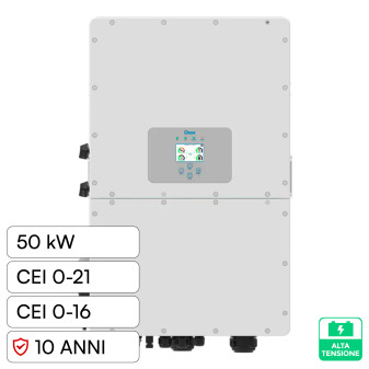 V-Tac Deye Inverter Trifase Ibrido On-Grid / Off-Grid 50kW IP65 10 Anni...