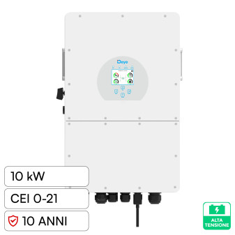 V-Tac Deye Inverter Trifase Ibrido On-Grid / Off-Grid 10kW IP65 10 Anni con...