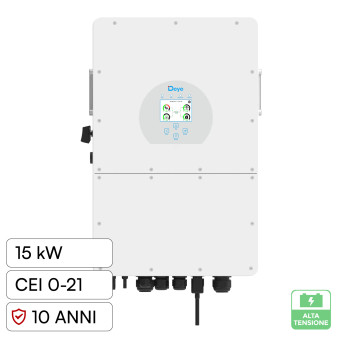 V-Tac Deye Inverter Trifase Ibrido On-Grid / Off-Grid 15kW IP65 10 Anni con...