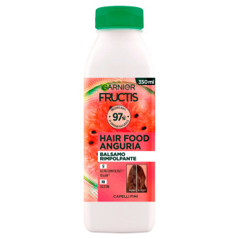 Garnier Fructis Hair Food Anguria Balsamo Rimpolpante Vegano per Capelli Fini...