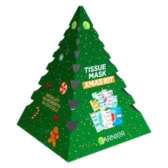 Garnier SkinActive Confezione Regalo Natale Xmas Kit Tissue Mask 5 Maschere...