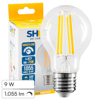 Bot Lighting Shot Lampadina LED E27 9W Bulb A60 Filamento Dimmerabile - mod....