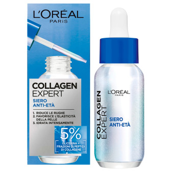 L'Oréal Paris Collagen Expert Siero Anti-Età con Glicerina e Peptidi di...