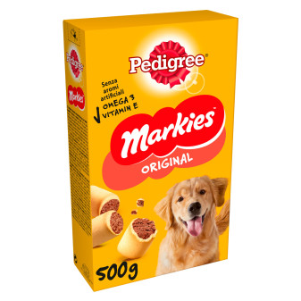 Pedigree Markies Original Biscotti Croccanti Gusto Carne con Morbido Ripieno...