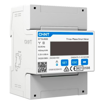 Chint Misuratore per Inverter Trifase Deye 380-400V RS485 4P MID con Display...