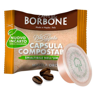 50 Capsule Caffè Borbone Don Carlo Miscela Oro - Capsule Compostabili...